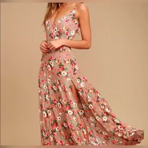 Lulus floral maxi dress - size medium